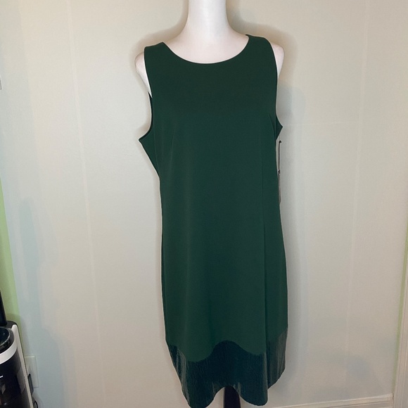 NWT Vince Camuto women’s forrest green sleeveless dress size 14 - Picture 2 of 14